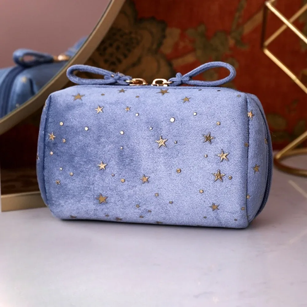 sac de maquillage en velours pour fille, organisateur, sac de rangement pour rouge à lèvres, trousse de toilette pour femme, étui de beauté, pochette de maquillage portable, sac cosmétique