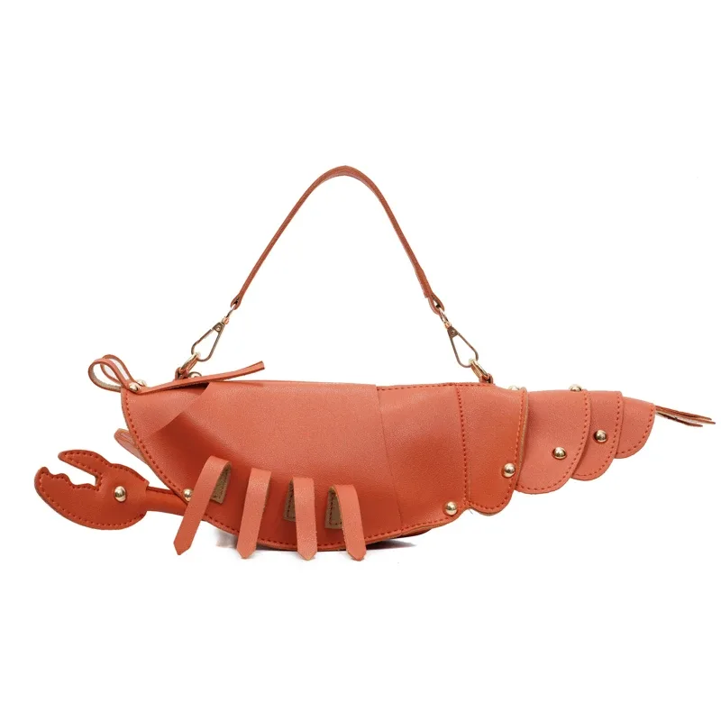 sacs à bandoulière en pu avec fermeture éclair, niche en forme de homard, sacs pour dames de haute qualité, couleur unie, rivets, sacs à bandoulière à la mode, 2025