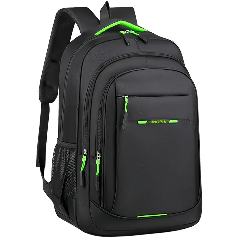 sac à dos pour ordinateur portable confortable et rembourré pour hommes, en tissu oxford, avec sangle pour bagages, idéal pour l'école, le travail et les voyages en plein air.