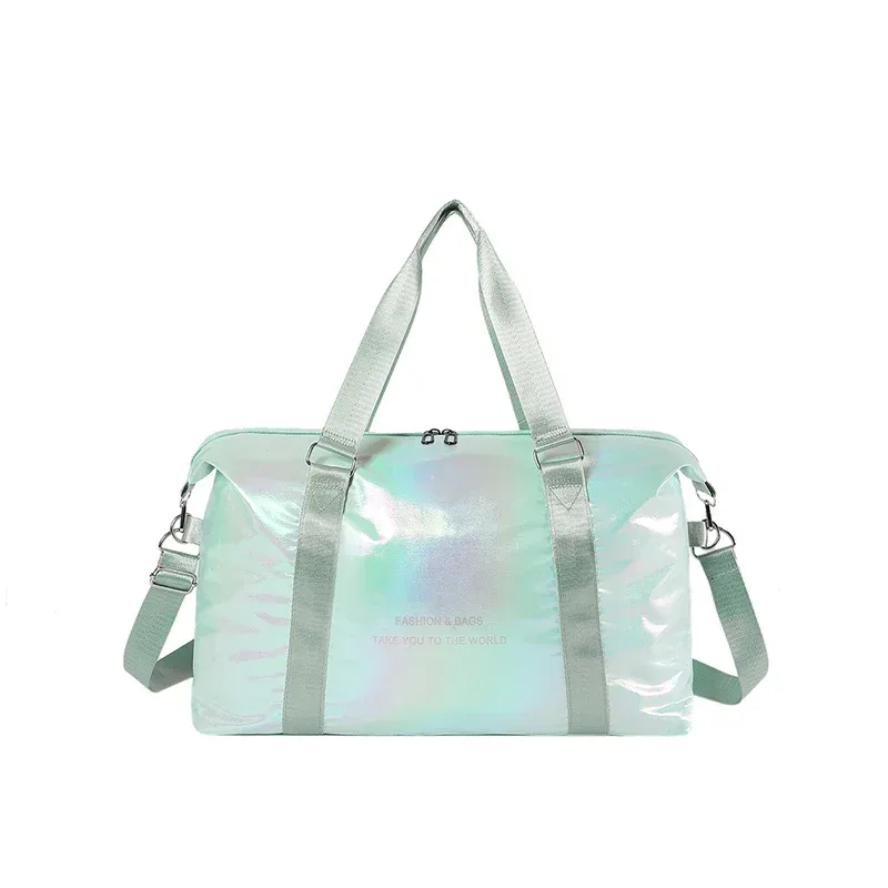 sac de voyage en nylon avec fermeture éclair symphonie nacrée pour jeunes, sac de sport de grande capacité avec lettres imprimées, offre spéciale, 2026