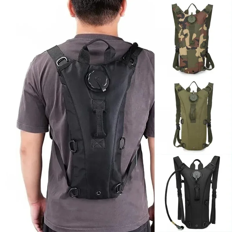 sac à dos d'hydratation tactique portable pour l'extérieur, sac à eau pour le voyage, la randonnée, le cyclisme, l'escalade, la chasse, sac imperméable en oxford, poche à eau