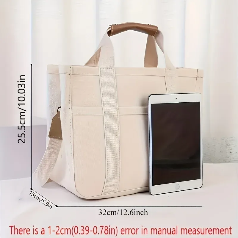 sac à bandoulière blanc à la mode pour femmes, sac à main de grande capacité, sacs de rangement multifonctionnels à plusieurs compartiments