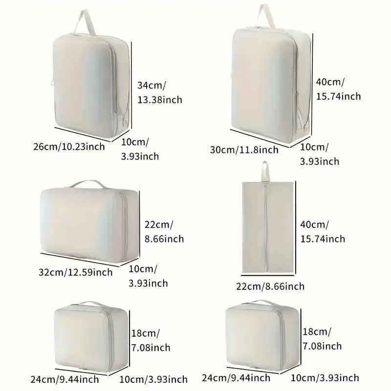 cube voyage compression nylon fermure éclair organisation vêtements polyvalent femmes sac deplacement economie place