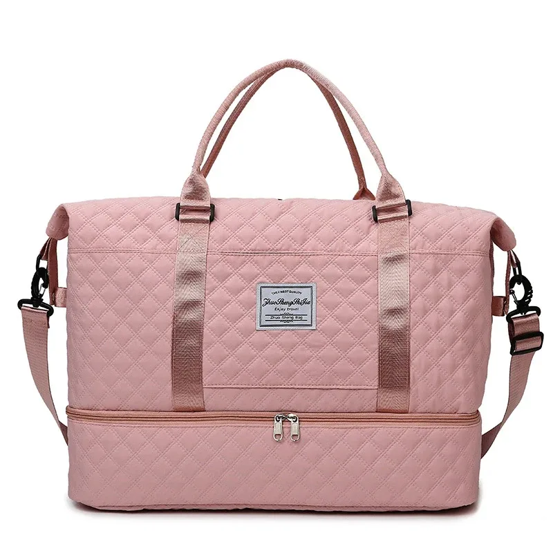 sac polochon de voyage à la mode, étanche, extensible, grande capacité, sac de voyage pour femmes, sac de sport