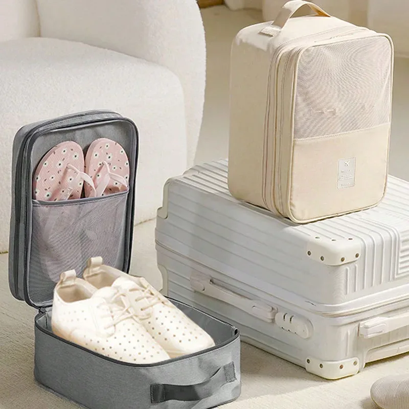 nouvelle sacoche de voyage pour chaussures, sac de rangement en maille respirante lavée, pour plusieurs paires de chaussures, boîte à chaussures portable pour voyages d'affaires