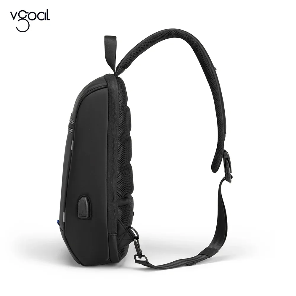 sac à dos kingsons group vgoal pour hommes et femmes, sac à bandoulière pour ordinateur portable 14 pouces avec chargement usb, sac de poitrine léger