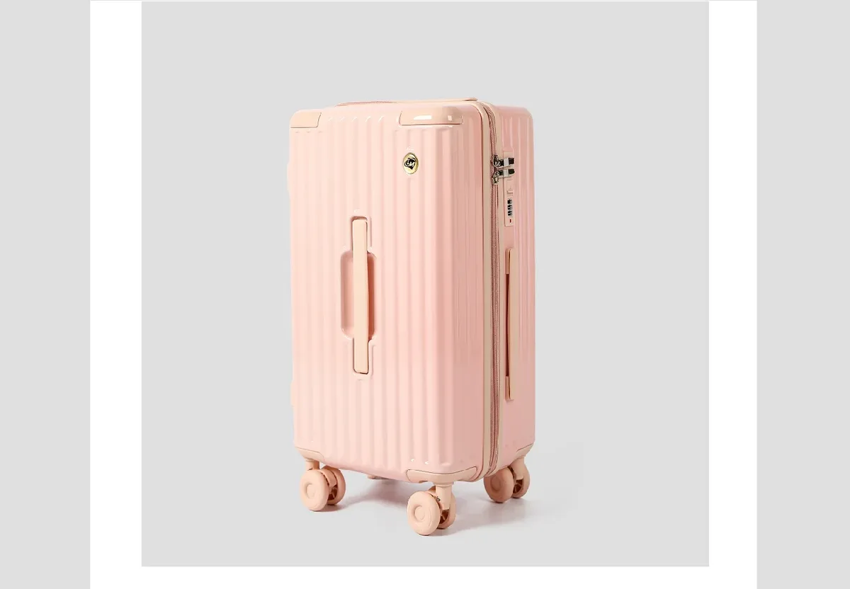 valise à roulettes bunnyfly de 20 pouces, grande capacité, en polycarbonate, avec roues universelles silencieuses, couleur bonbon