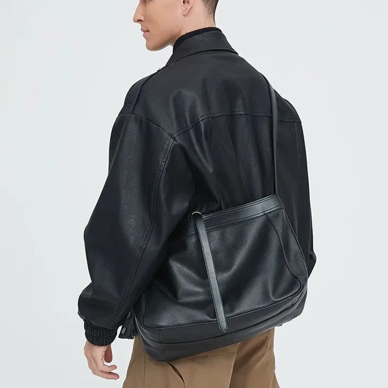 sac à bandoulière de grande capacité pour hommes et femmes, sac à bandoulière en cuir de bonne qualité, sac de sport et de cyclisme, nouvelle mode