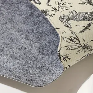 housse pour ordinateur portable à imprimé floral sketch rabbit, fermeture à bouton, sac de protection antichoc pour ordinateur portable, pour voyage et bureau
