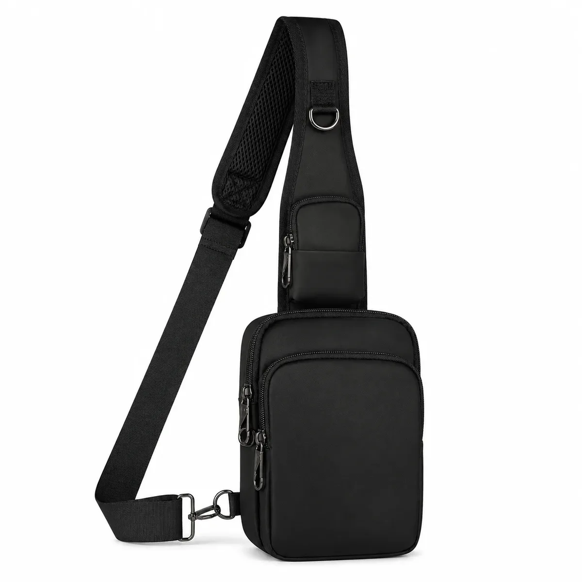 sac à bandoulière décontracté et tendance anti-rfid pour hommes, sac de poitrine sportif urbain, sac à épaule simple et léger pour les trajets quotidiens