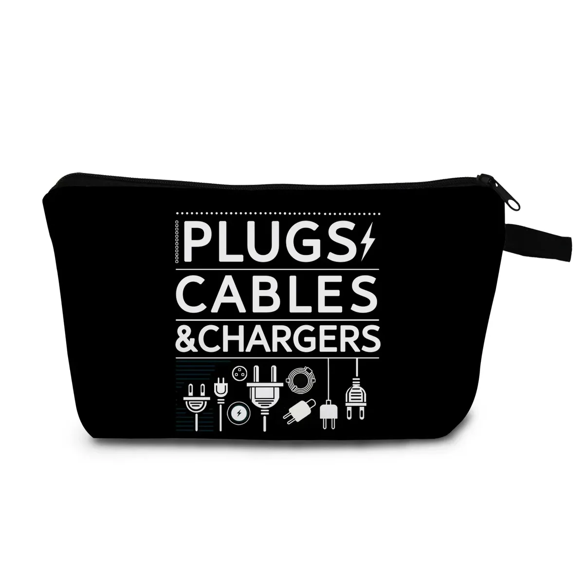 sac de rangement pour chargeur, sac de maquillage, bouchons de chargeur, cadeau pour femmes, sac à cosmétiques pour cordon de chargement, pochette à fermeture éclair, trousse de toilette de voyage