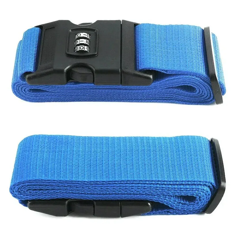 ceinture bagage nylon bleu rose arc ciel noir sécurité voyage format longueur deux mètres