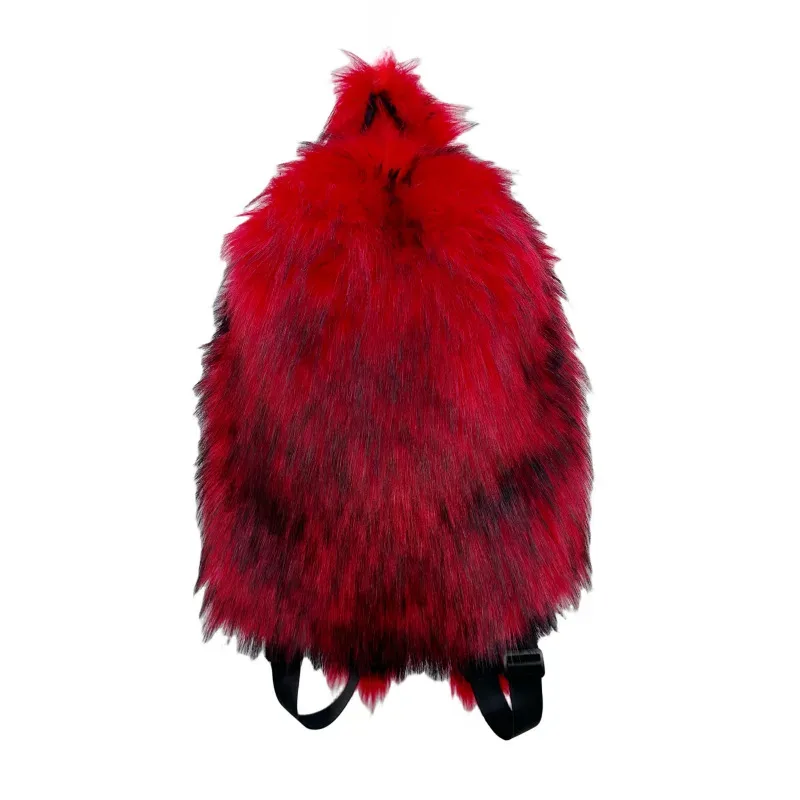 nouveau sac à dos femme y2k en fausse fourrure 2026 – style harajuku, doux et chaud, pour l'hiver