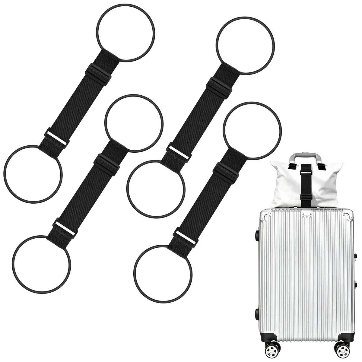 sangle de bagage élastique réglable avec boucle à crochet pour sécuriser les bagages, valises, sacs, organisateurs, sangles de maintien, accessoire de voyage