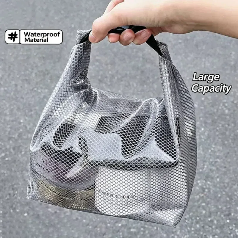 sac de rangement unisexe imperméable à grande capacité avec cordon de serrage pour articles de toilette, gym, lessive, idéal comme trousse de toilette de salle de bain