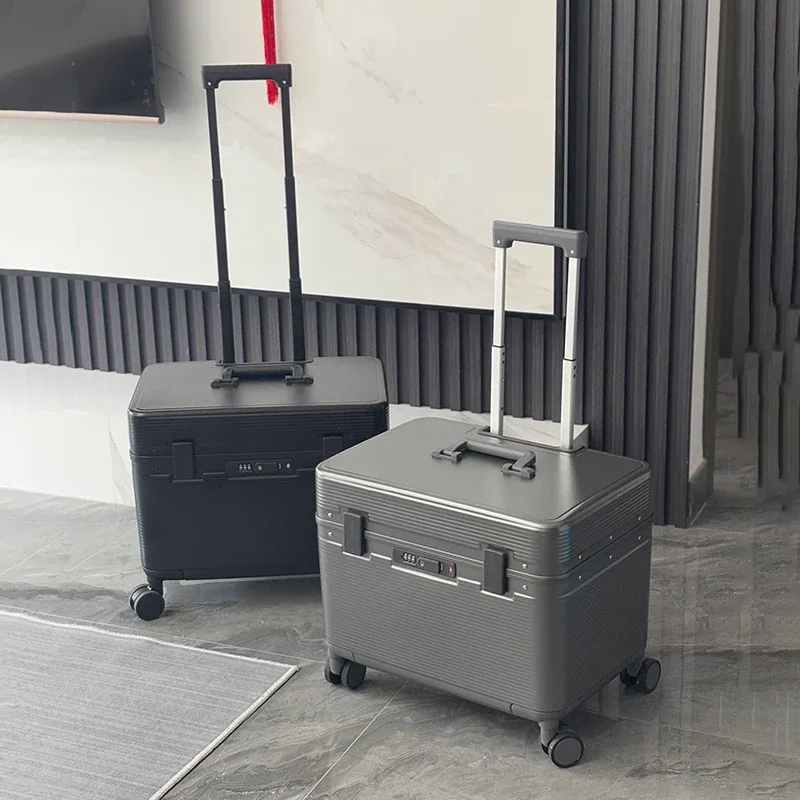 valise à roulettes horizontale à rabat avec cadre en aluminium, 21/23/25 pouces, pour photographie, boîte à outils, miroir mat, valise de voyage