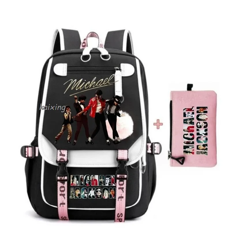 nouveaux sacs à dos king of pop, sac d'école pour garçons et filles, sac à dos pour ordinateur portable, pour adolescents, filles, femmes, imprimé, mochila escolar, cadeau de vacances