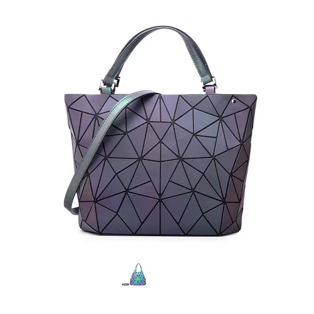 sacs à paillettes lumineux géométriques pour femmes 2024, sacs à bandoulière matelassés, sacs à main pliables laser unis pour femmes, bolsa feminina