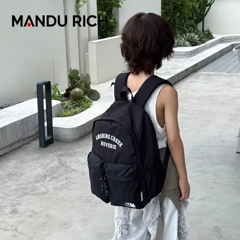 sac à dos en nylon 2026, nouvelle collection mode coréenne, sac à livres grande capacité, léger et hydrofuge, unisexe
