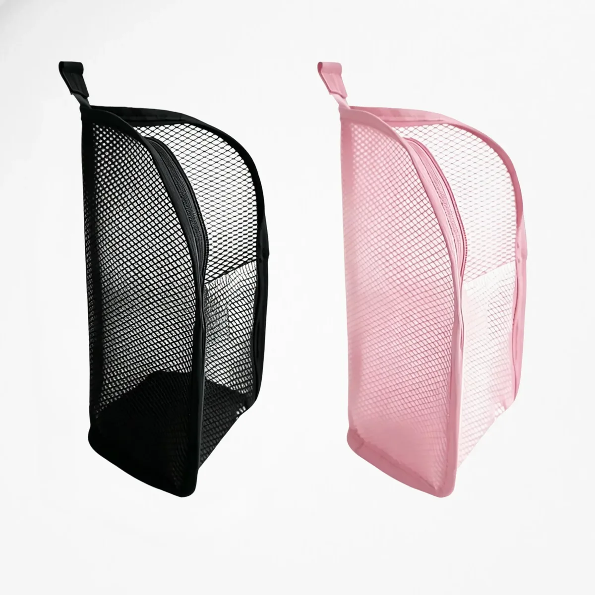 trousse de toilette portable en maille, organisateur de voyage suspendu léger et pliable transparent pour brosse à dents et articles de voyage