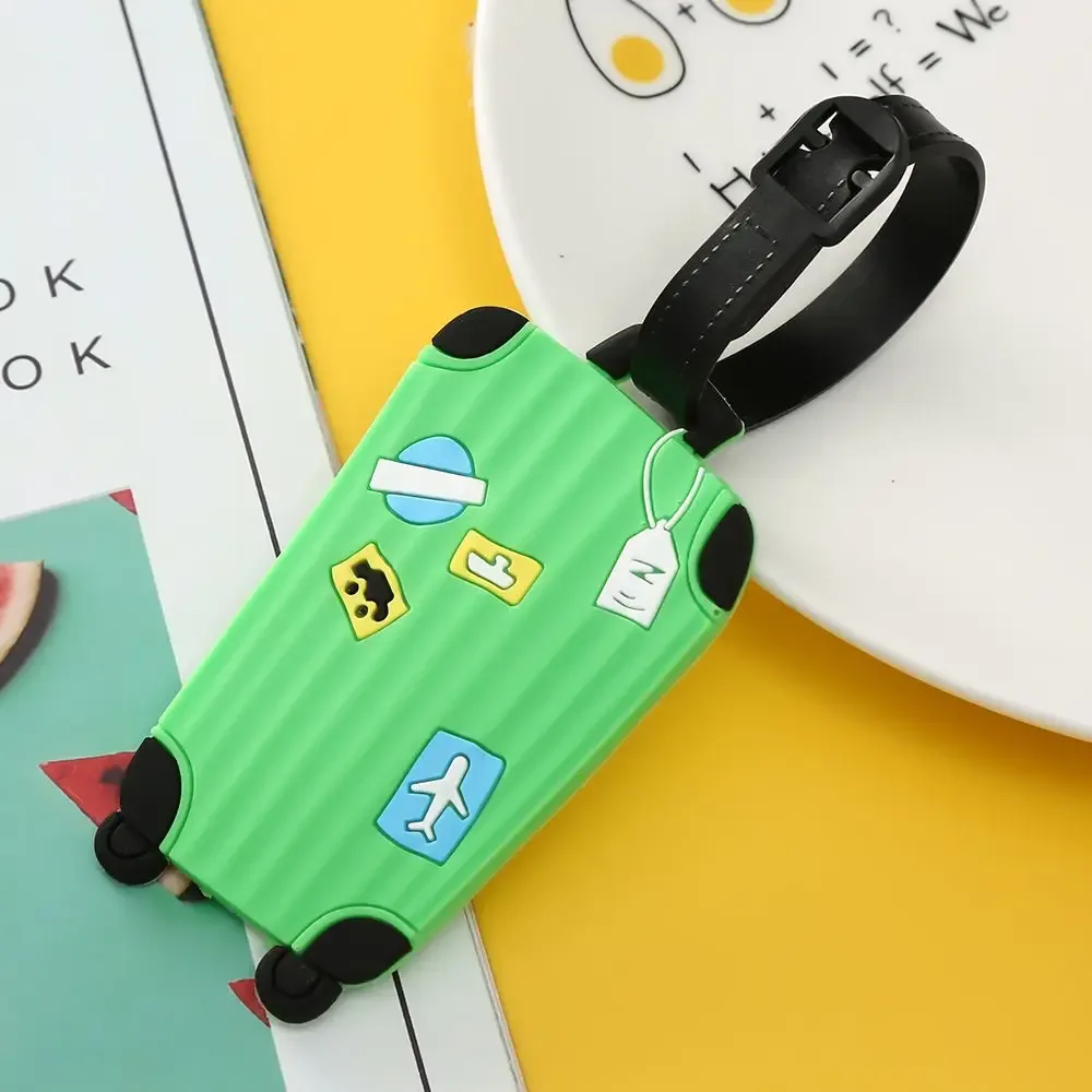 étiquettes de bagage en silicone mignonnes, porte-adresse d'identité de valise, étiquette de bagage portable, haute qualité, accessoires de voyage