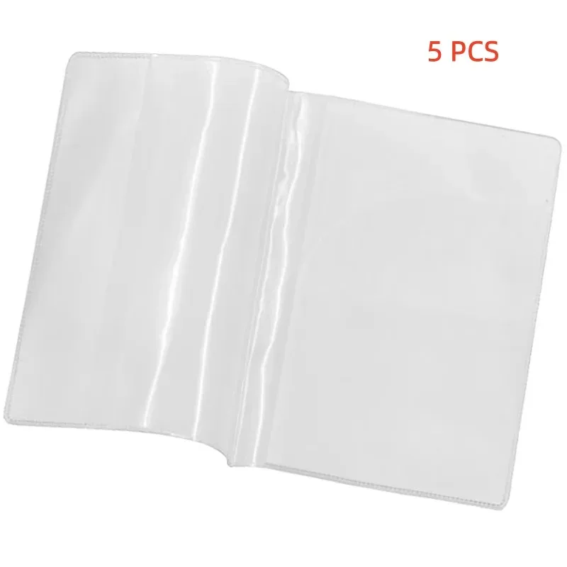 housse de protection transparente pour passeport, en pvc, protection contre la saleté, housse de passeport imperméable, porte-cartes de crédit, 1/5/10/20 pièces