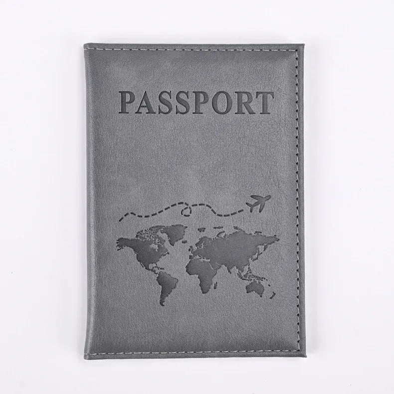 1 pièces sac de couverture de passeport pour femmes hommes pu leathaer mode voyage porte-passeport étui id nom cartes de visite pochette de protection