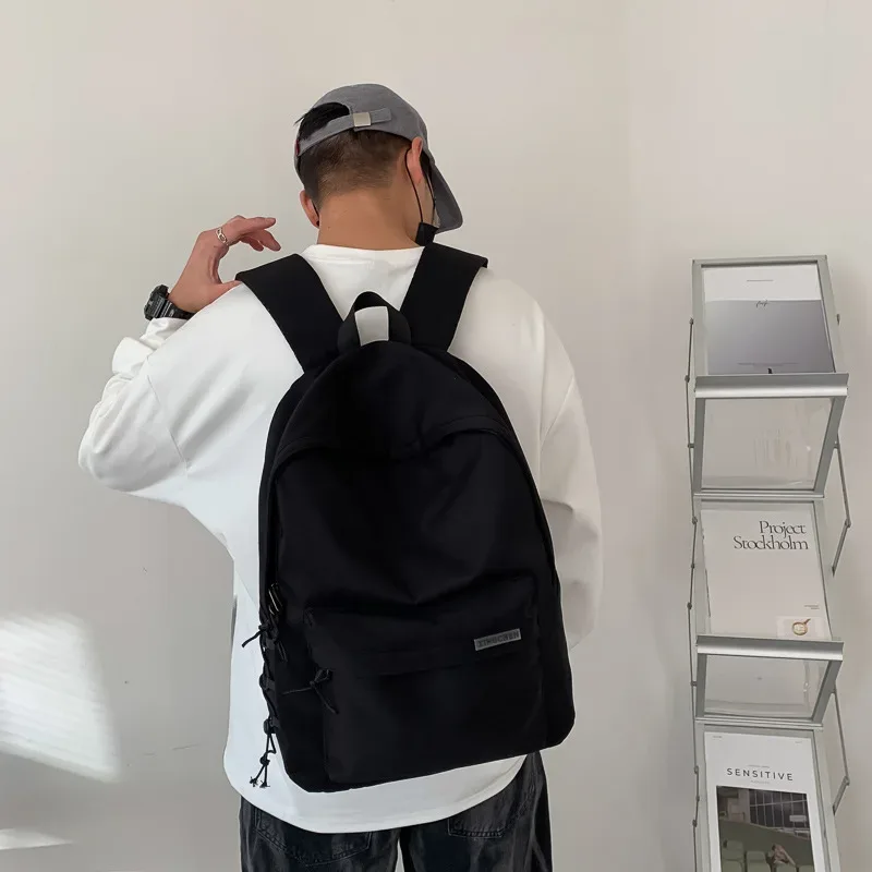 sac à dos minimaliste avec pendentif canard, poches multi-compartiments, idéal pour l'école quotidienne des étudiants, voyages décontractés pour hommes et femmes