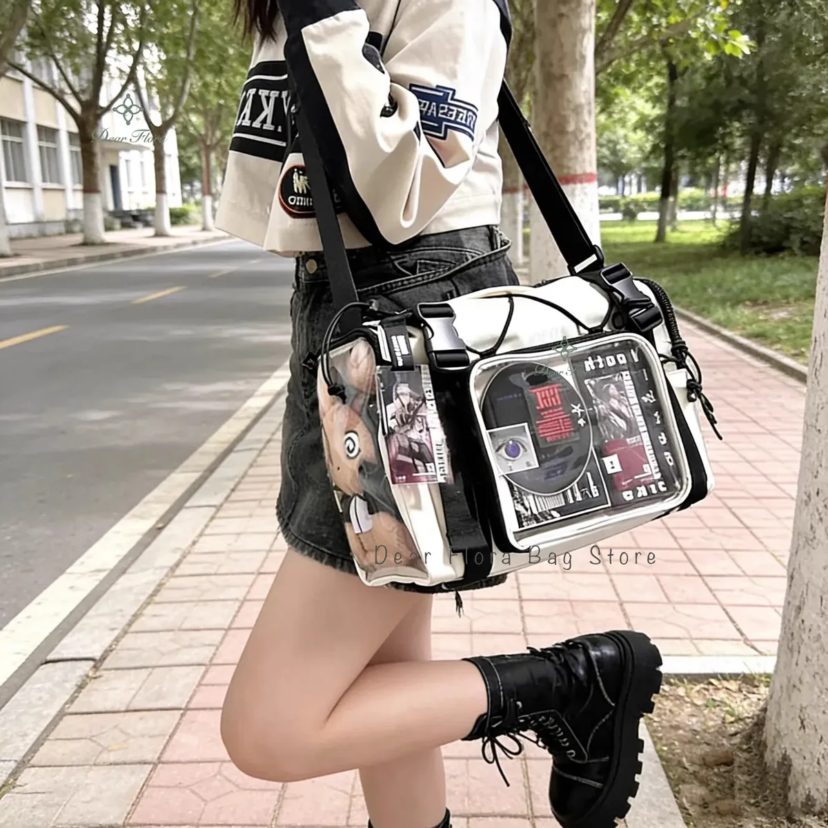 nouveau sac à bandoulière y2k ita grande capacité, sac de sport transparent pour filles, sac messager mignon, sacs à main de banlieue diy