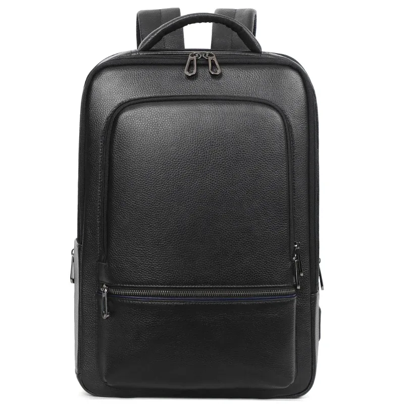 sacoche portable cuir vache noir polyester usb rechargeable voyage hommes bandoulière organisateur compartiments zippés