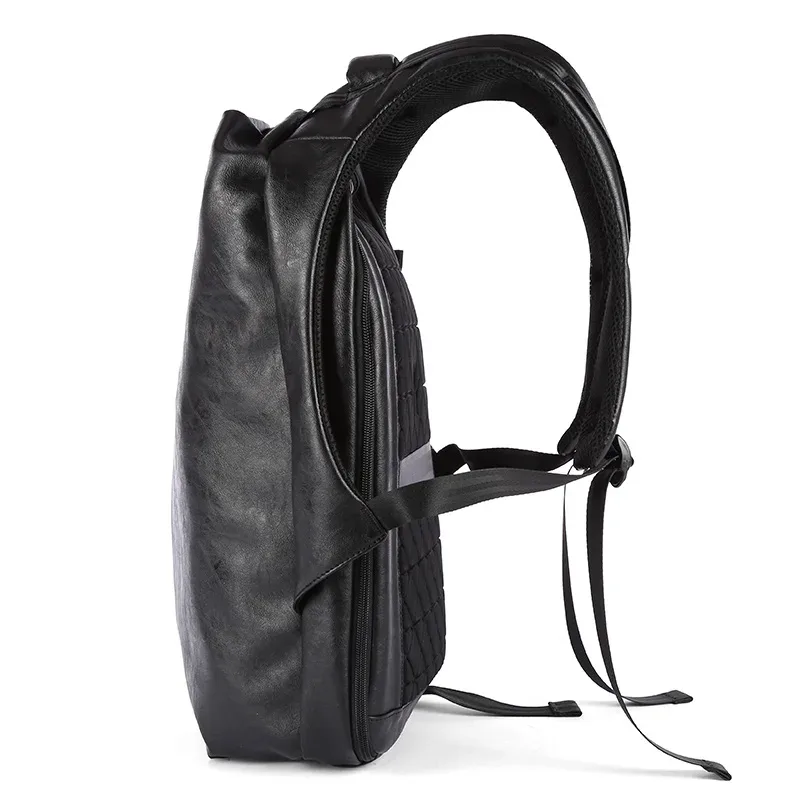 sac à dos en cuir pour hommes, sac à dos étanche pour ordinateur portable, sac à dos d'affaires de grande capacité avec chargement usb, sac à dos de sport de voyage pour hommes