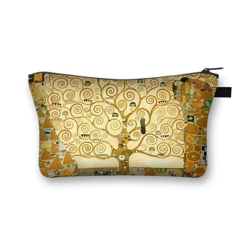 starry night / kiss / waterlily – trousse à cosmétiques pour femmes, trousse de maquillage van gogh / gustav klimt / monet