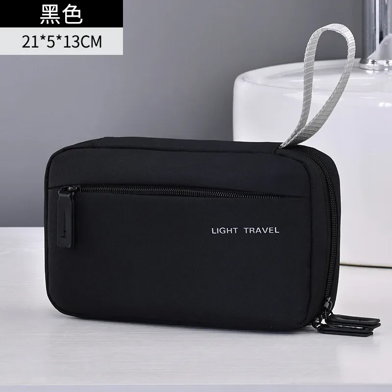 nouveau sac de toilette portable, ensemble de 3 pièces, indispensable pour les voyages, trousse de maquillage multifonctionnelle pour hommes, organisateur de cosmétiques, sac de rangement imperméable.
