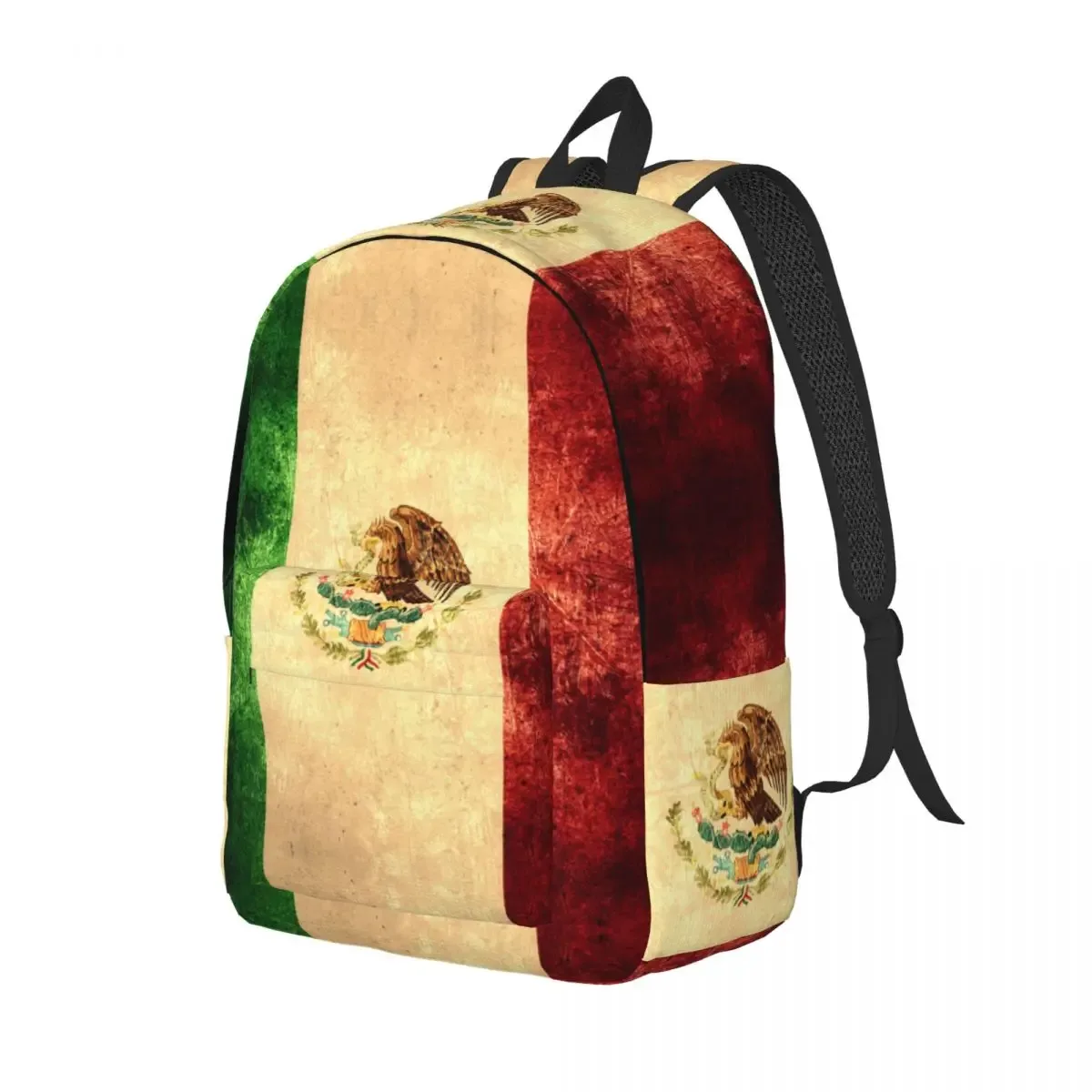 sac à dos vintage drapeau du mexique pour hommes et femmes, sac à dos pour écoliers, grande capacité, pour ordinateur portable