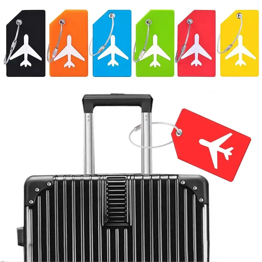 étiquette de bagage personnalisée en silicone pour homme, carte d'embarquement, sangles de valise souples, 6 couleurs