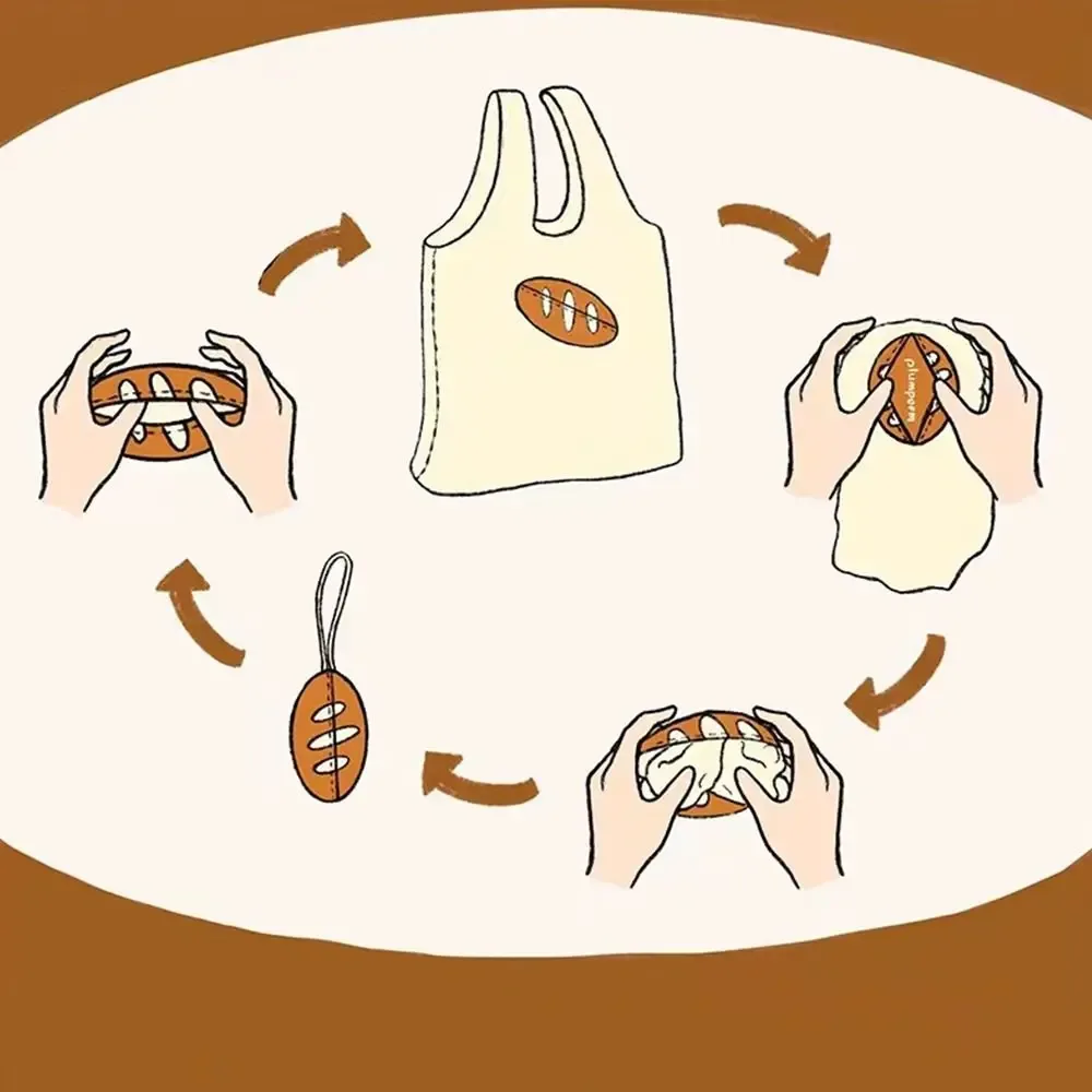 sac de shopping pliable en nylon créatif, sac de rangement réutilisable, sac écologique à motif de dessin animé, sac fourre-tout imperméable, sac à bandoulière de voyage