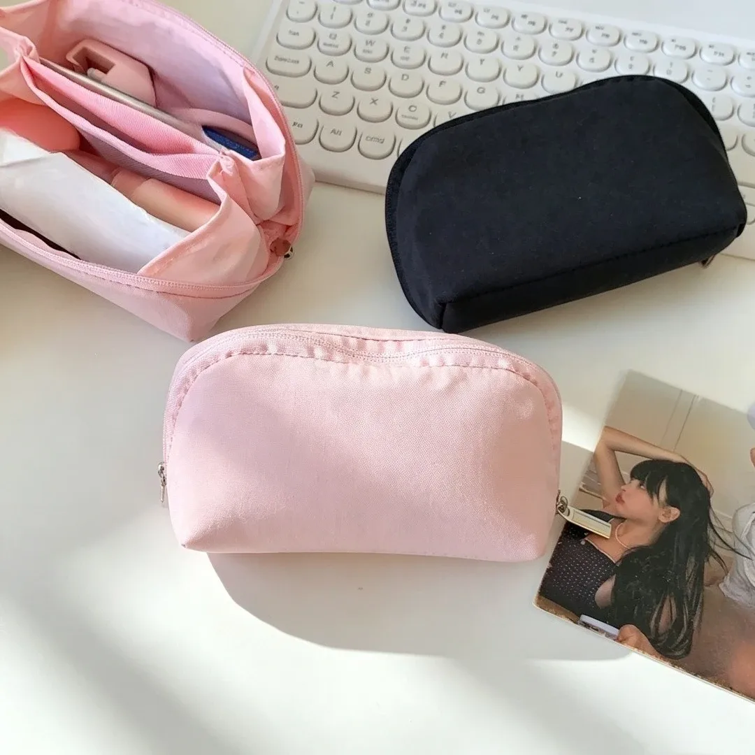 sac de maquillage portable multicouche pour femmes, organiseur de cosmétiques, pochette de rangement, trousse de maquillage, sac à main, trousse à crayons pour étudiants