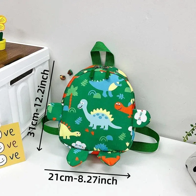 sac à dos imprimé pour enfants de maternelle, motif dinosaure et petits animaux, sac à dos double en toile pour garçons et filles, idéal pour la rentrée scolaire.