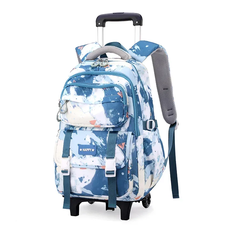 sac à dos scolaire à roulettes pour enfants, sac à dos à roulettes pour filles, sac à roulettes pour étudiants, bagage à roulettes de voyage
