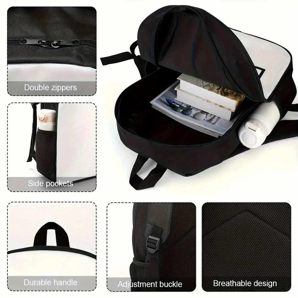 sac à dos scolaire personnalisé avec impression d'image et texte, sac à dos pour ordinateur portable léger avec impression 2d plate, sac à livres pour adolescents