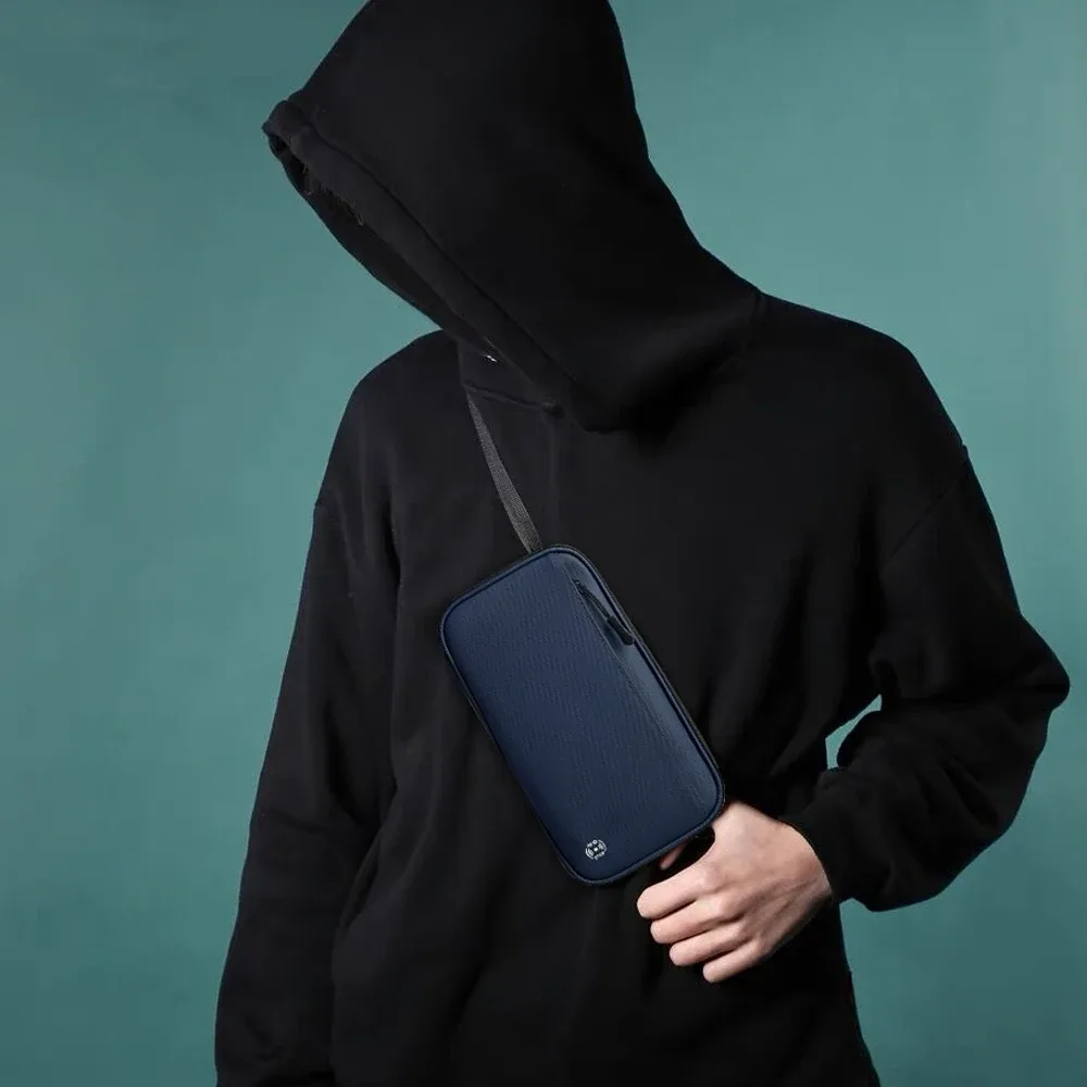 organisateur de documents de voyage étanche - porte-passeport avec blocage rfid et poche pour les voyages en famille - portefeuille de passeport portable