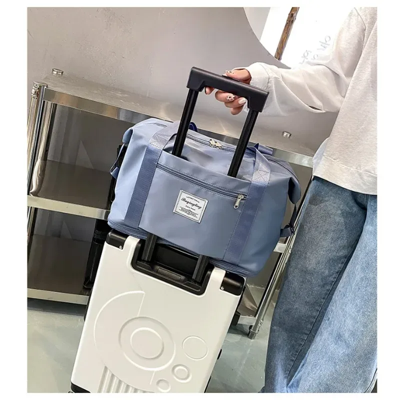 sacs de voyage à double dos extensibles de grande capacité, sac de rangement de bagages, sac à main étanche et pliable, sac de rangement pour vêtements de voyage