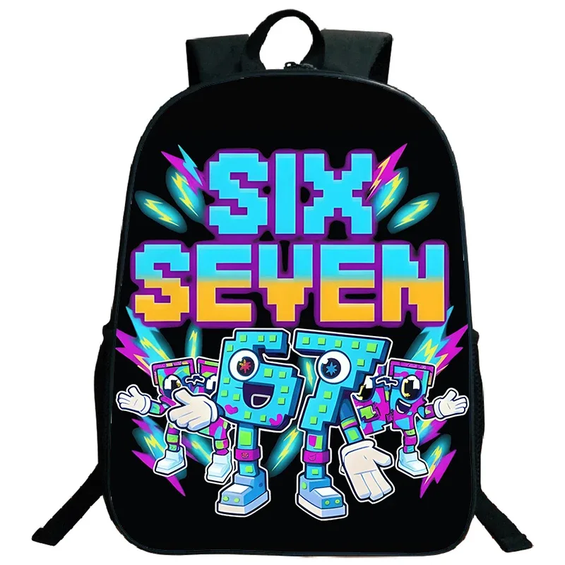 steal a brainrot 67 six seven sac à dos pour enfants, sac à dos de voyage pour étudiants, garçons et filles, sacs d'école au design amusant avec des chiffres, légers