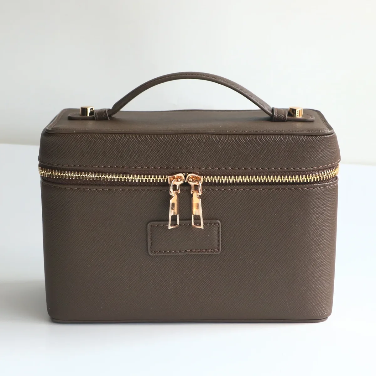 trousse de toilette de voyage personnalisable en cuir saffiano pour femme, sac de rangement portable suspendu pour maquillage et cosmétiques