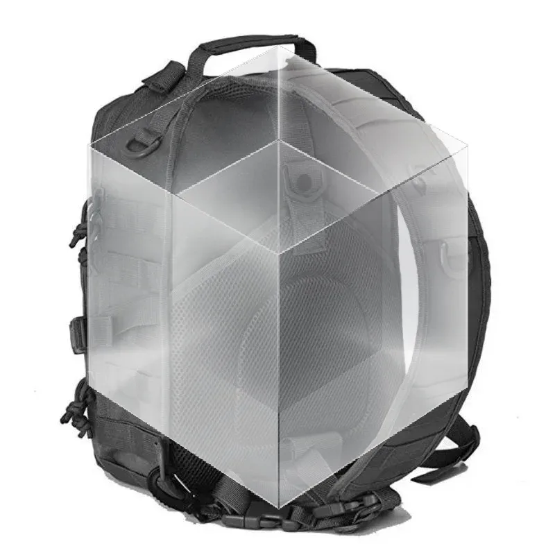 sac bandoulière tactique pour homme avec construction imperméable, idéal pour la randonnée, la pêche et une utilisation quotidienne