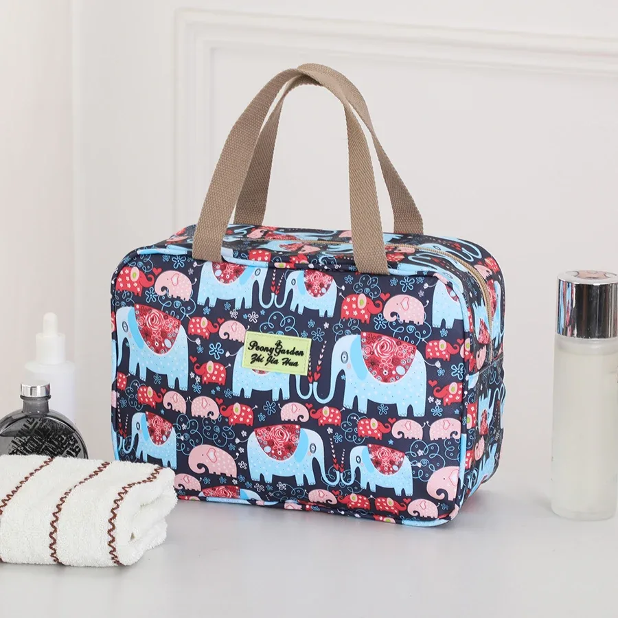 trousse de toilette portative de grande capacité, trousse de maquillage, sac de rangement portable étanche pour le bain et le fitness