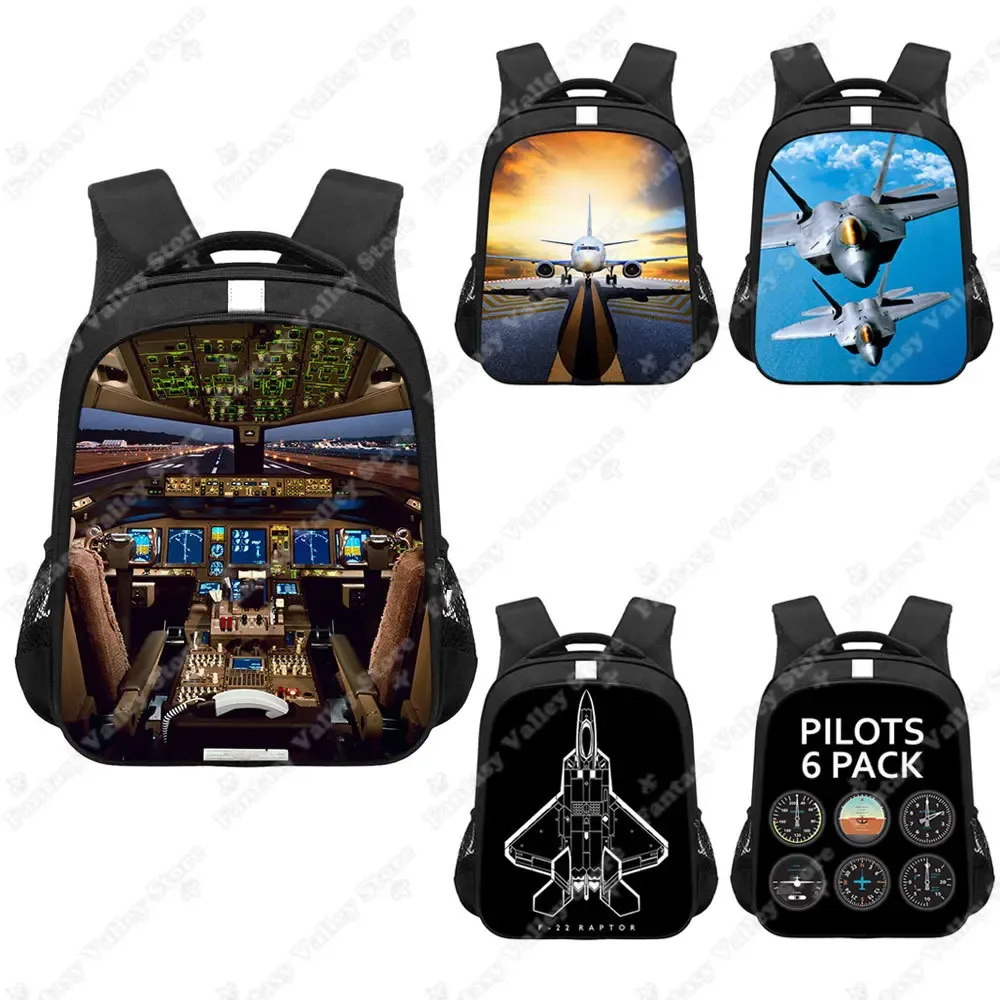 pilote 6 pack simulateur de vol sac à dos avion de chasse sac à dos enfants sacs d'école pour adolescent sac à dos pour ordinateur portable sac de livre de voyage
