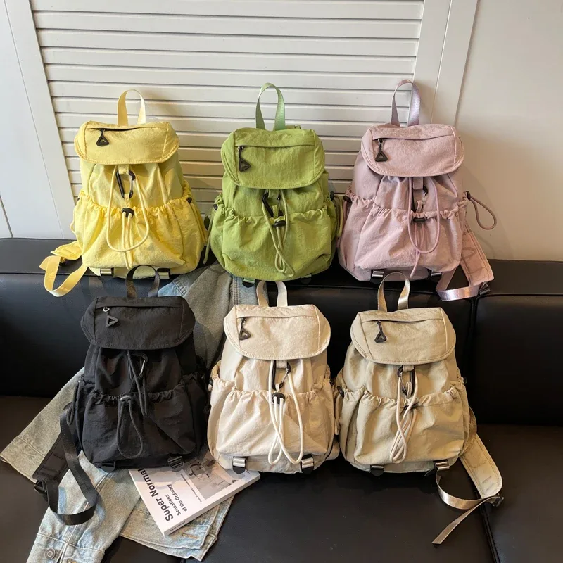 nylon décontracté solide compartiment intérieur sacs à dos grande capacité sacs pour femmes en vente 2025 nouvelle fermeture éclair simple sacs à main pour femmes