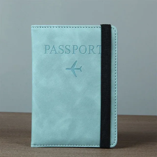 housse de passeport avec bande de fixation, étanche, avec clip intégré, protection rfid, motif léopard, porte-passeport, accessoires de voyage