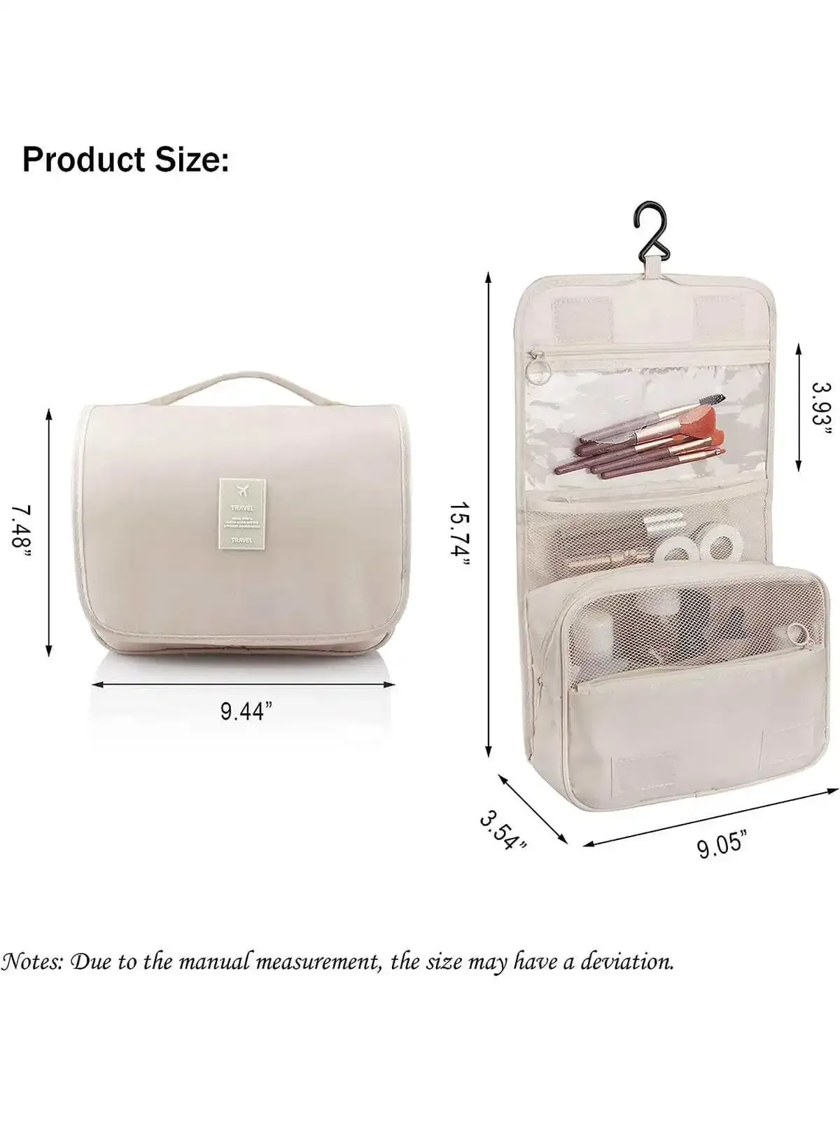 sac de maquillage de voyage, organisateur de produits de toilette étanche, nécessaire de haute qualité pour femmes, crochet de salle de bain, pochette de lavage, sac de rangement de maquillage à crochet